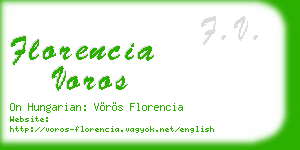 florencia voros business card